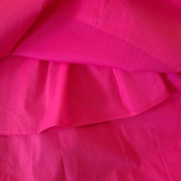 Lilly Pulitzer Carine Dress Berry Pink Ruffle Neckline Midi Length Size 00 - Picture 5 of 16